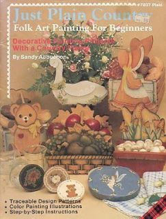 1985 Plaid Just Plain Country Folk Art Painting For Beginners Sandy