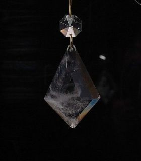 Rock Crystal Quartz Chandelier Pendants Parts Prisms Rhombus 75mm 16ps