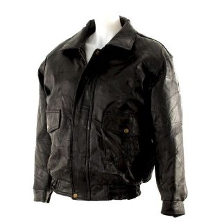 Leather Bomber Style Lined Jacket By The Dakota Leather Company