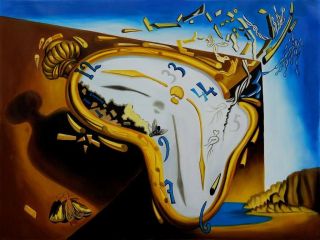 Rep Hand Painted Oil Painting Dali   Soft Watch at the Moment of