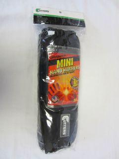 New Cutters Hand Warmers Gloves Black Large/Adult With 2 Heat Packs