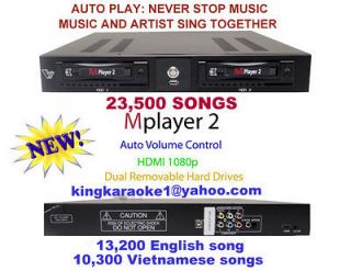 Vietnamese & English Karaoke M Player 2 with 4TB (23,500 songs