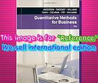 QUANTITATIVE METHODS FOR BUSINESS 12E BY CAMM, DAVID ANDERSON, SWEENEY
