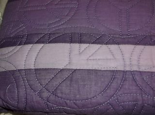 Purple & Lavender Quilted Peace Signs Valance Cotton 55 x 15