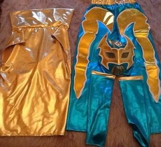 SIN CARA FANCY DRESS UP COSTUME OUTFIT WRESTLING NEW SUIT GEAR PANTS