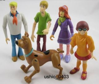 5pcs Scooby Doo Shaggy Daphne Fred Velma Dog Figures AK20