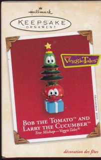 Hallmark Bob The Tomato Larry The Cucumber VeggieTales Ornament NIB