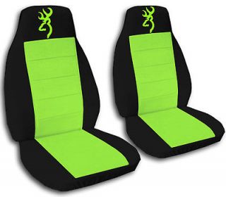 CUTE CAR SEAT COVERS VELOUR NEON GREEN & BLACK WITH NEON GREEN