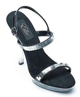Shoes Sexy High Heel Black Clear Mirror Sandals 5 Heels M DAPHNE/BLKC