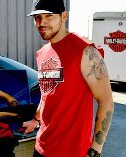 Harley Davidso n Mens Bar & Shield Logo Red Sleeveless Muscle T Shirt