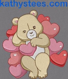 Hearts In Love Bear   Machine Embroidery Designs Set of 10 On CD