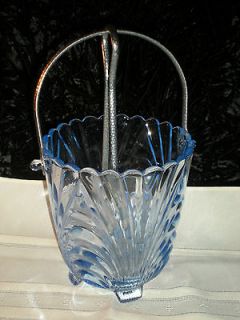 Newly listed VINTAGE Cambridge Glass CAPRICE Moonlight Blue ICE BUCKET