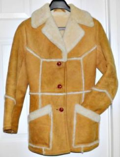 MATTERHORN Eskimos Suede Shearling Coat Ladys size 10 ~~ MADE IN USA