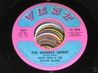 Bobby Davis & Rhythm Rockers FUNK 45 Monkey Shout / Get