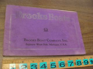 Antique Vintage 1930 Brooks Boats Wood/Wooden Boat Catalog   64 pages