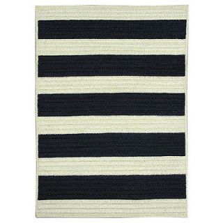 Nautical Stripe Navy Braided Rug