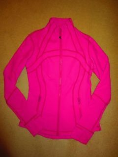 New Lululemon Define Long Sleeve Run Yoga Jacket Pow Pink Size 6
