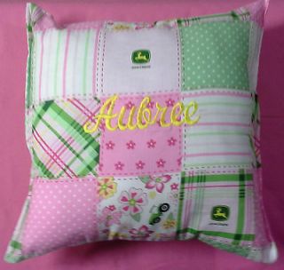 New Decor Pillow John Deere Girls Boys Option Personalized Embroidery