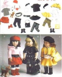 18 Doll Clothes Pattern Fits American Girl Designer Bag Boots Dog