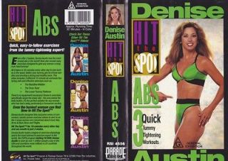 DENISE AUSTIN ~ HIT THE SPOT ABS VHS VIDEO PAL~ A RARE FIND~
