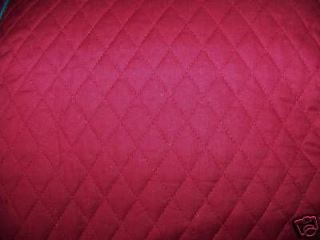 Burgundy Red QUILTED FABRIC Double Sided Quilted Cotton Fabric 2.86 Yd