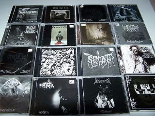 LOT OF 20 cd BLACK DEATH METAL SEALED RARE