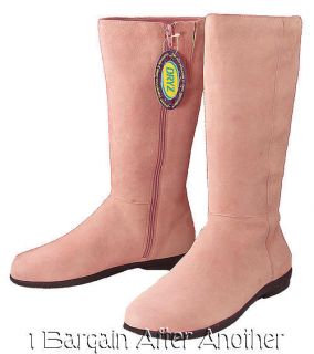 New Dexter Manor Pink Kidskin Suede Knee High Tall Boots Size 10 M