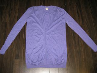 Aritzia Wilfred Purple Silk Cashmere Cardigan Size Small
