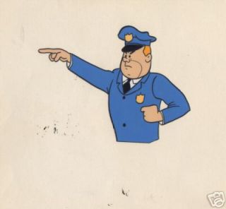 Top Cat Police Officer HUGE 1961 Original Animation Cel Rare Art Hanna