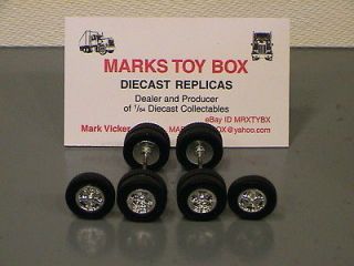 WHEELS DCP CHROME DAYTON BUD OLD SCHOOL VINTAGE TIRES 1/64 GREAT FOR