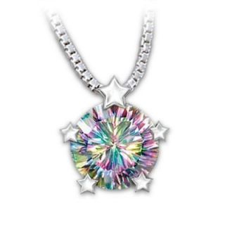Amazing Daughter Rainbow Topaz Pendant Necklace By Bradford Exchange