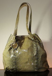 VALENTINO ORLANDI Italian Designer Handbag Embossed Reptile Print