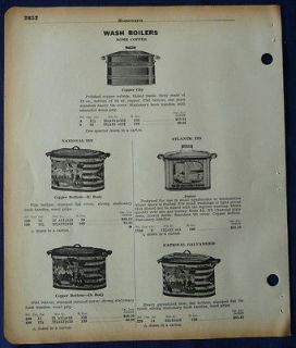 Copper Wash Boilers Lily Paper Cups, Original Vintage 1930s Union