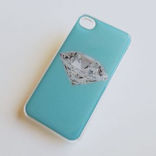 Snap On Case iPhone 4 4S Plastic Cover TEAL DIAMOND BRILLIANT supply