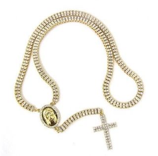 diamond rosary cross necklace