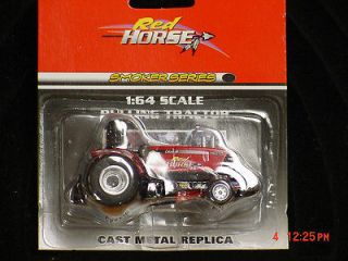 RED HORSE CASE IH PULLING TRACTOR, 1/64, DIECAST, NEW ON CARD