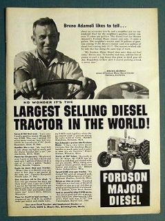 Tractor Ad Bruno Adamoli of Torrence California FORDSON MAJOR DIESEL