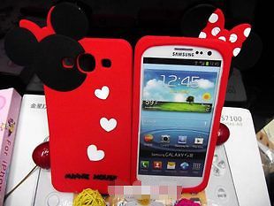 3D Disney Minnie Bow Ear Mouse Soft Case Cover For SAMSUNG Galaxy S 3