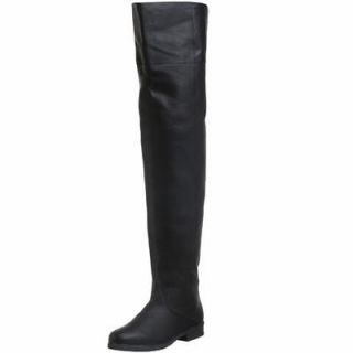 Pleaser Black Pig Leather Mens Thigh High Boot MAVERICK 8824/ B/LE