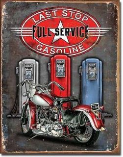 Legends Last Stop Motorcycle Retro Metal Tin Sign Ad Decor Poster 1566