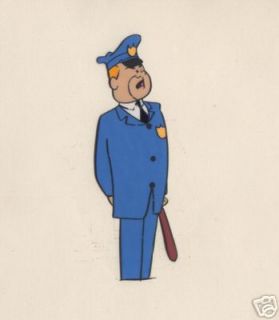 Top Cat Police Officer HUGE Original Production Animation Cel 1961Hand