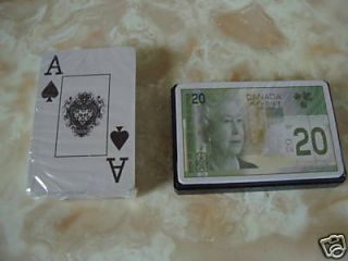 Canadian Money 20 dollar bill Deck of Playing Cards New