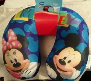 DISNEY BRAND NEW MINNIE & MICKEY MOUSE TRAVEL NECK PILLOW CLUBHOUSE