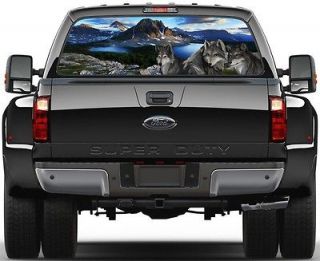 Mountains & Lakes 3 B Wolves Rear Window Graphic Decal Sticker Tint