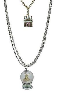 Disney Couture Icon Tinkerbell Snow Globe Necklace