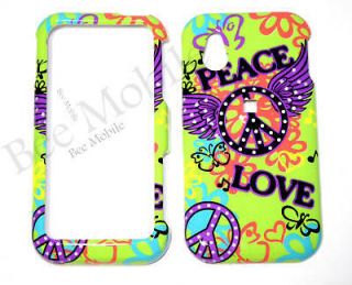 PEACE & LOVE Protective Snap On Hard Case Cover Skin for AT&T LG ARENA