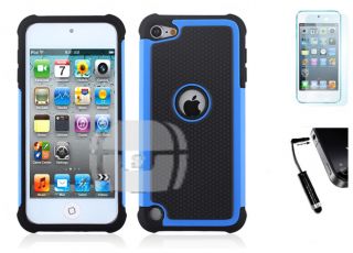 Blue Armor Shock Proof Dual Layer Back Cover Case for iPod Touch 5 5G
