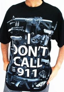 Club Urban Dont Call 911 T Shirt Black clothing mens hip hop urban
