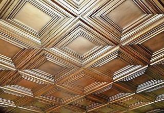 3D embossed Faux tin ceiling tile TD05 Aged Copper glue up or drop in