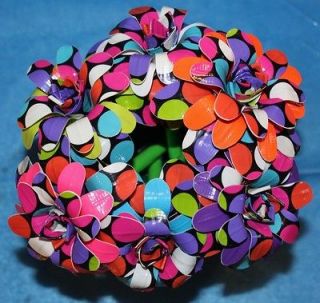 Polka Dot print with multi color Daisy Duck Duct Tape Flower 6 Pen Set